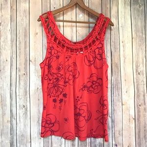 Anthropologie Spring Tropical Top XL Beach trip🐠